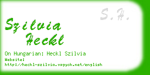 szilvia heckl business card